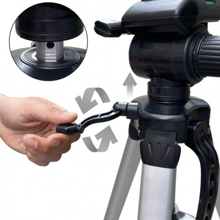 Trípode ajustable de 64 a 160 cm 14376 Trípode de aluminio para cámara universal