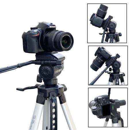 Trípode ajustable de 64 a 160 cm 14376 Trípode de aluminio para cámara universal