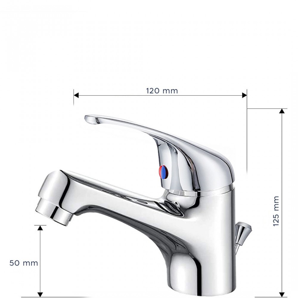 1601 Grifo para lavabo de acero inoxidable con...