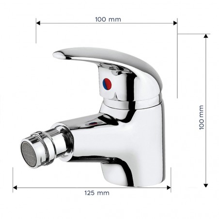 90044-5 Grifo Selenia para lavabo en acero inoxidable con tubos de conexión