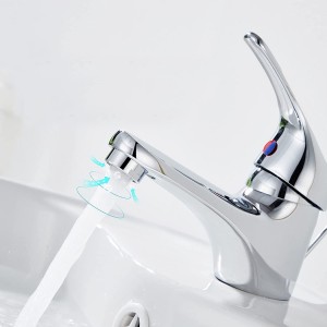 90043-5 Grifo mezclador Selenia para lavabo en acero con... 2