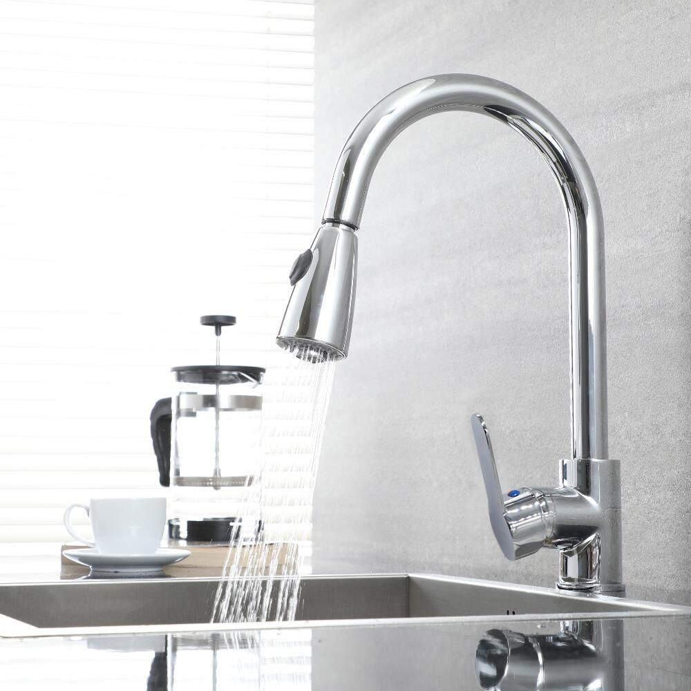 Grifo mezclador cromado para Fregadero GR-7544...