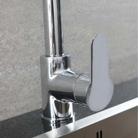 Grifo mezclador cromado para Fregadero GR-7544 con cabezal ducha extraíble 75cm