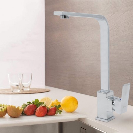 Grifo monomando cromado GR-7434 Giratorio 360 ° en latón espesado