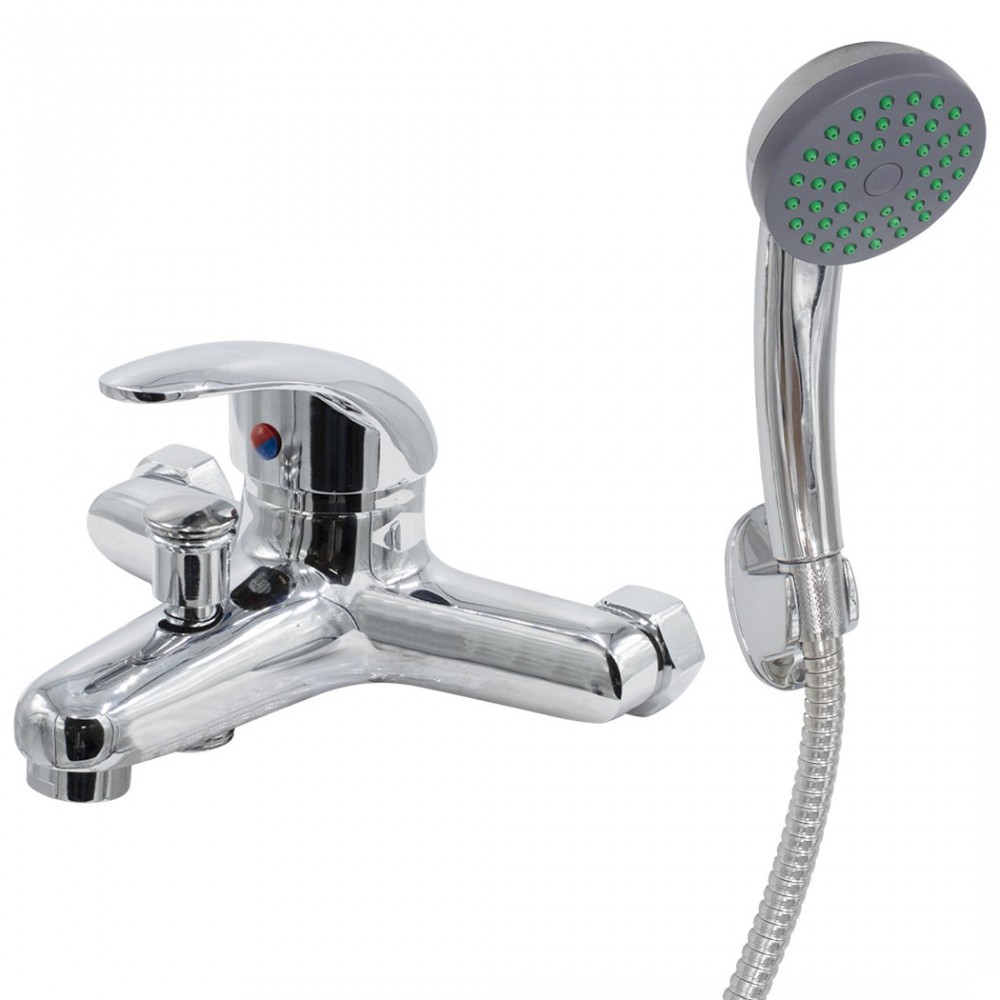 14877 Ducha de mano para grifo de lavabo portátil tubo telescópico 1mt y  soporte