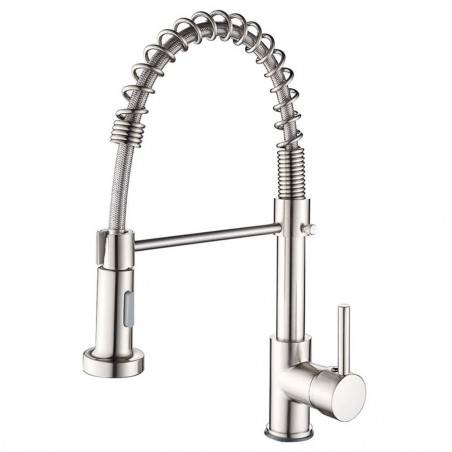 Grifo para fregadero extensible de muelle extraíble N030-L Caño giratorio 360 °