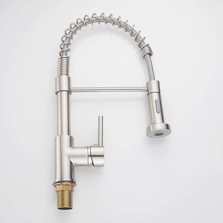 Grifo para fregadero extensible de muelle extraíble N030-L Caño giratorio 360 °