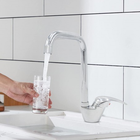 1906 Grifo para fregadero Ottawa mezclador de latón cromado giratorio 360 °