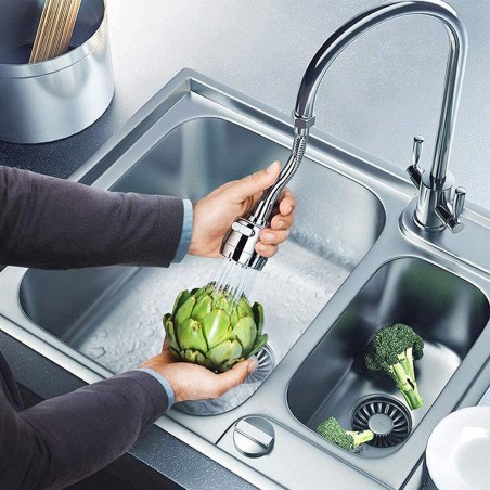 Grifo mezclador flexible de chorro 593292 para cocina boquilla giratoria 360 ​​°