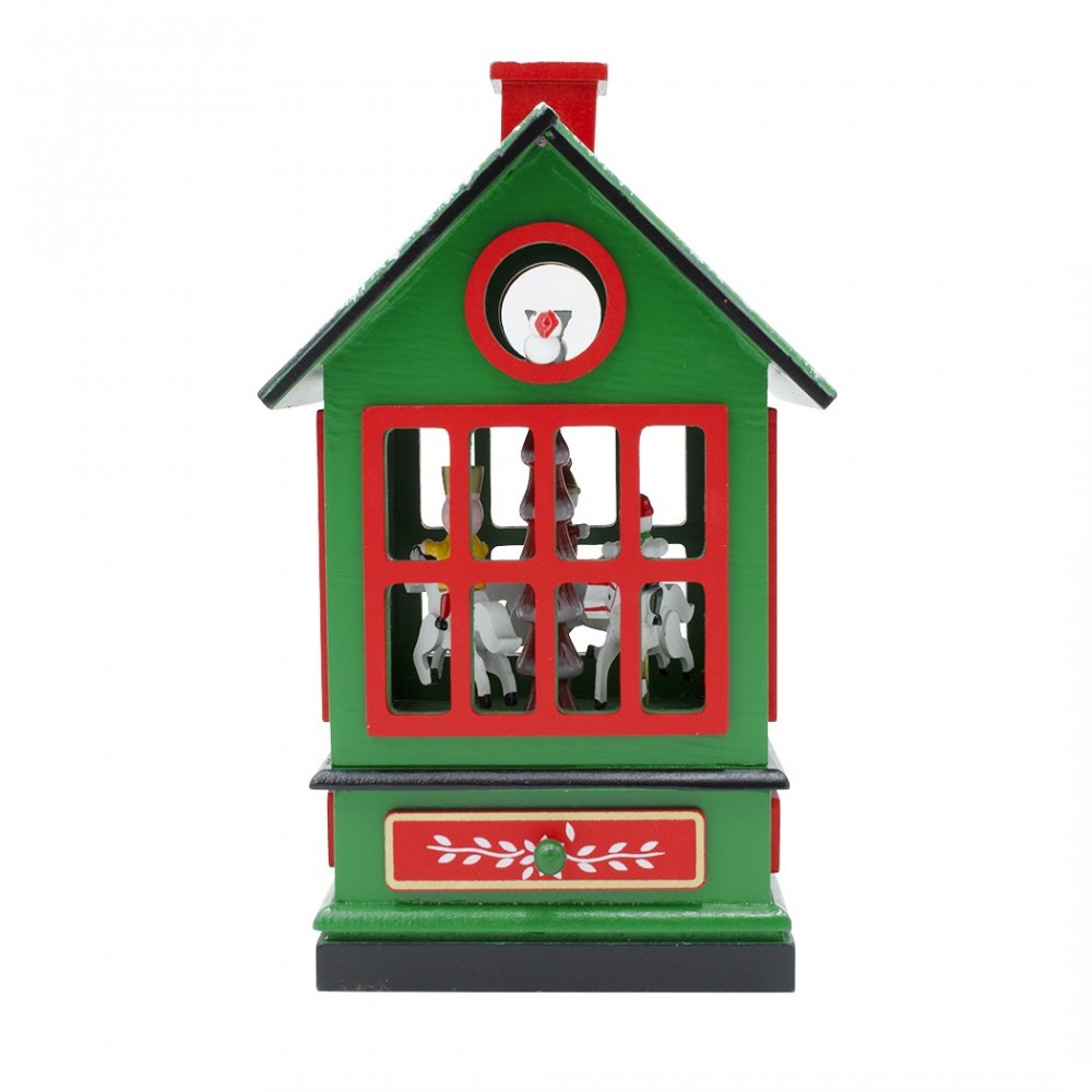 Carrusel de casa de madera 740213 con mango de...