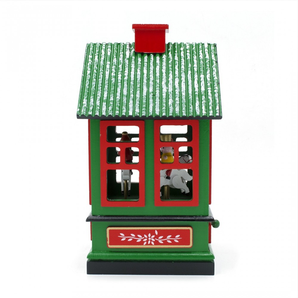 Carrusel de casa de madera 740213 con mango de...