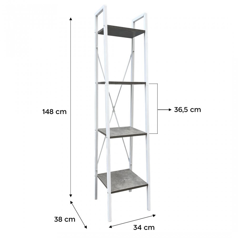 Librería estantería con 4 estantes 444113...