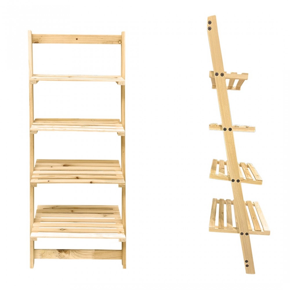 Estantería de madera escalera 87670 4 estantes...