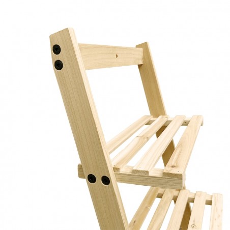 Estantería de madera escalera 87670 4 estantes de almacenamiento contra la pared