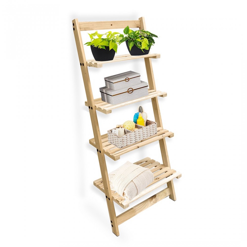 Estantería de madera escalera 87670 4 estantes...
