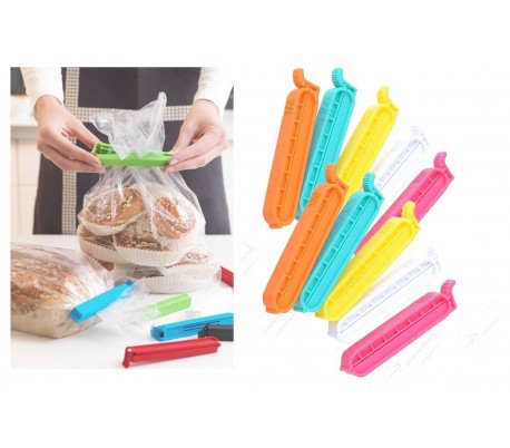 Conjunto 10 piezas - Pinzas herméticas para mantener los alimentos frescos y en buenas condiciones (colores surtido) 750228 