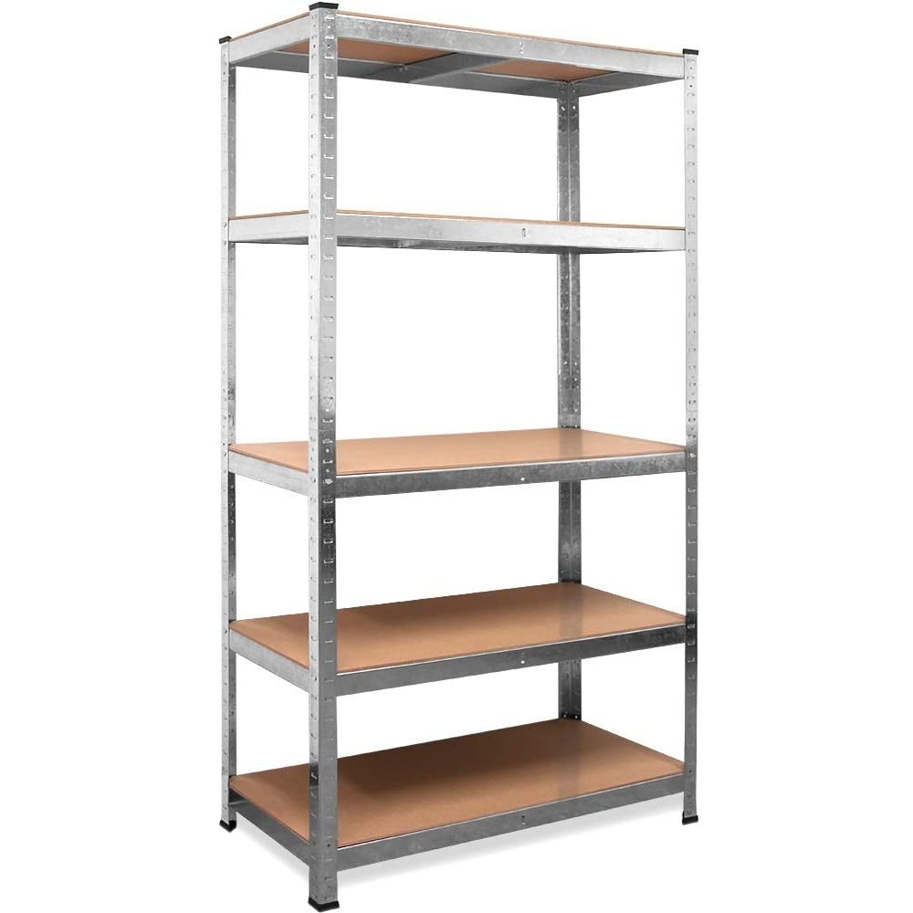 Estantería metálica modular 5 estantes MDF 180x90x40cm, carga 875Kg