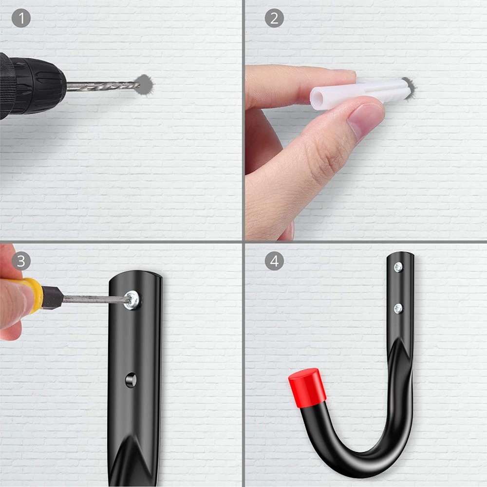 Kit 6 ganchos de pared universales de metal...