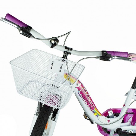 Bicicleta unicornio tamaño 20 bicicleta 204R UN para niña 6 a 8 años con canasta