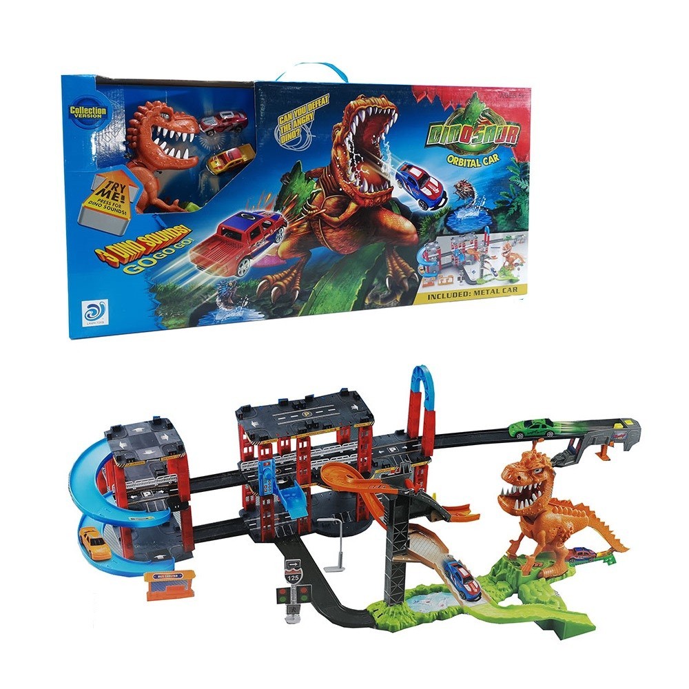 Pista acrobática Dinosaurio 108391 4m 2 coches...
