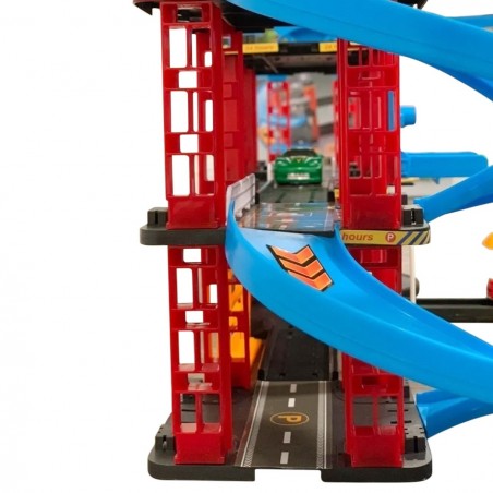 Pista acrobática Dinosaurio 108391 4m 2 coches doble vía con efectos de sonido