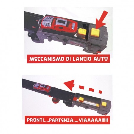 Pista acrobática Dinosaurio 108391 4m 2 coches doble vía con efectos de sonido