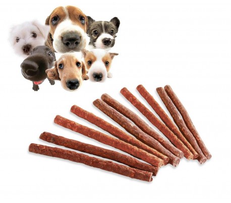 Pack de 10 STICKS de carne seca - Premio para nuestro perro en su adiestramiento y educación