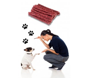 Pack de 10 STICKS de carne seca - Premio para nuestro perro en su adiestramiento y educación