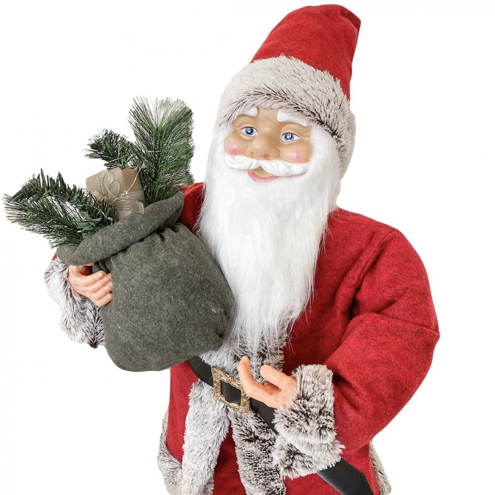 144203 Papá Noel vestido Rojo y Gris Decoración...