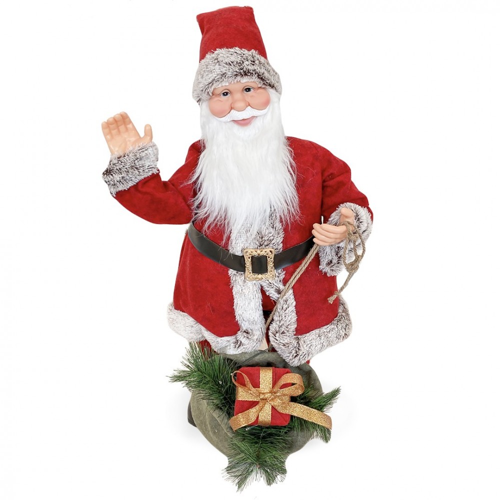 144207 Papá Noel vestido Rojo y Gris Decoración...