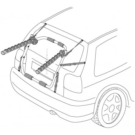Portabicicletas universal APOLLO XONE para 3 bicicletas 250 kg para coches