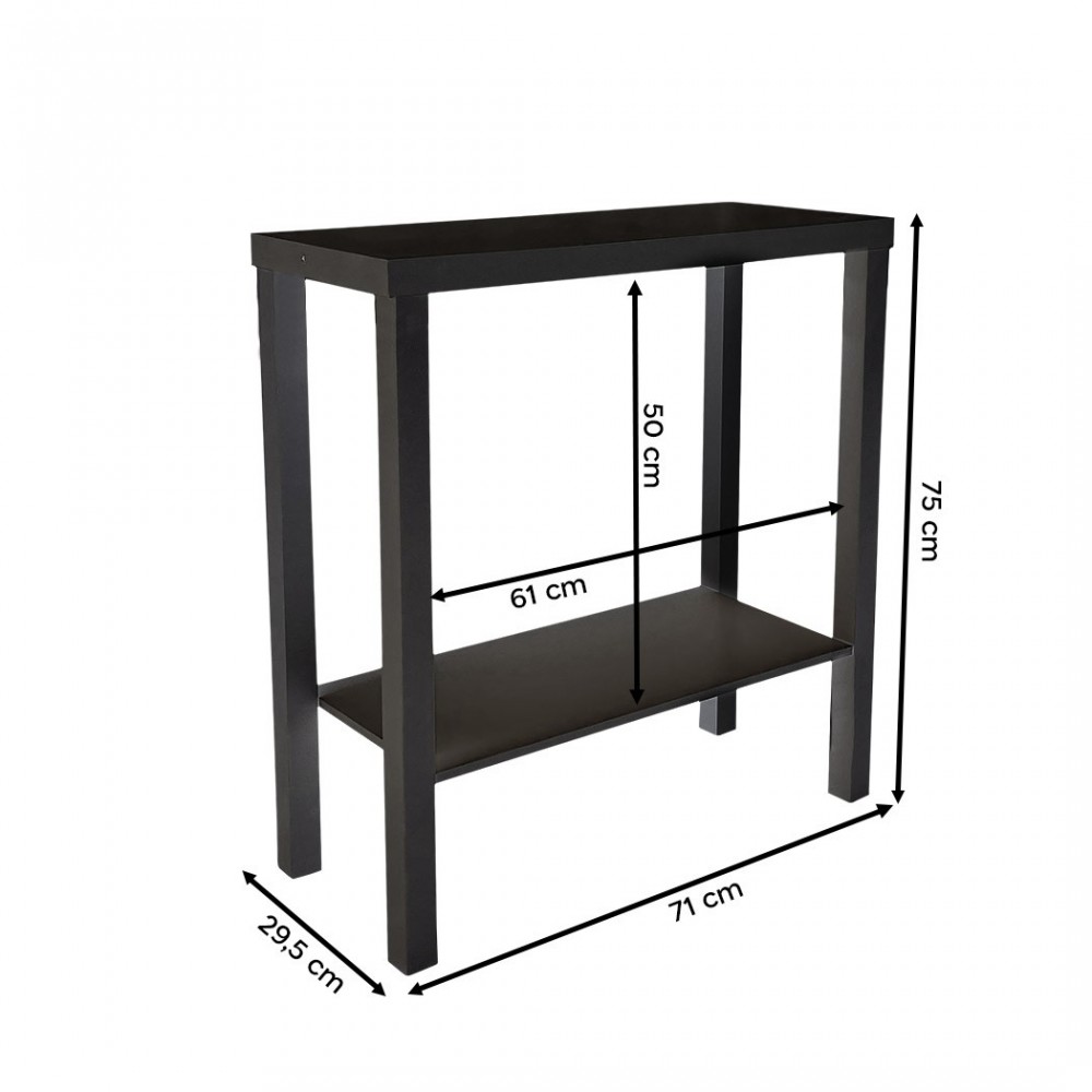 561751 Mesa consola de madera Blanca con 2...