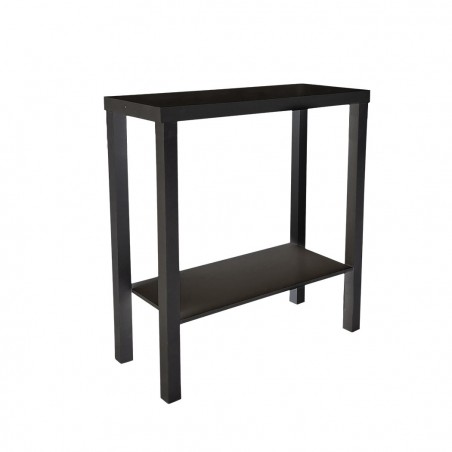 561751 Mesa consola de madera Blanca con 2 estantes para entrada o pasillo