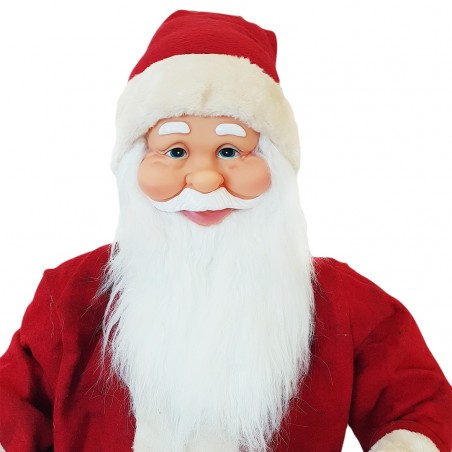 Papá Noel con Vestido Rojo y Crema 144206 80H cm con Música, Luces y Movimiento