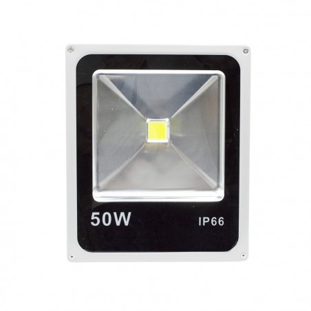 Foco LED slim 50w luz fría con soporte 120 ° y protección IP66