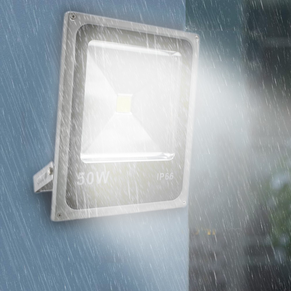 Foco LED slim 50w luz fría con soporte 120 ° y...