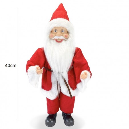 Art.144192 Papá Noel vestido rojo Decoración navideña 40H cm con Miniluciérnagas