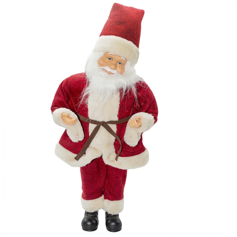 144194 Papá Noel vestido Rojo 45H cm con Mecanismo Carillón y Sonidos