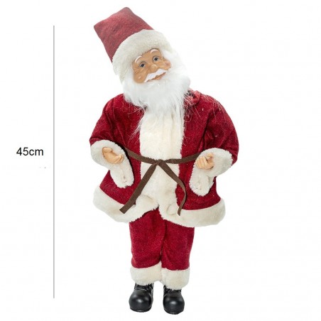 144194 Papá Noel vestido Rojo 45H cm con Mecanismo Carillón y Sonidos