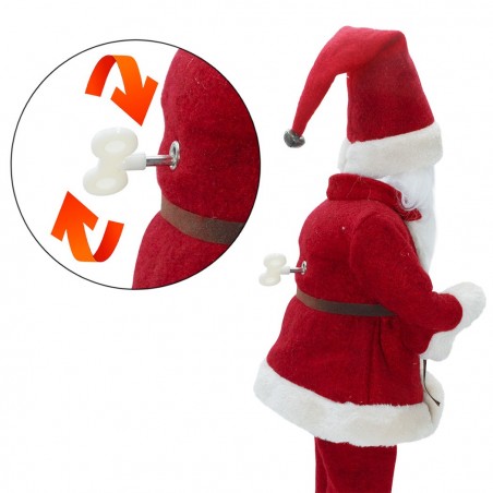 144194 Papá Noel vestido Rojo 45H cm con Mecanismo Carillón y Sonidos