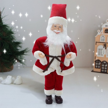 144194 Papá Noel vestido Rojo 45H cm con Mecanismo Carillón y Sonidos