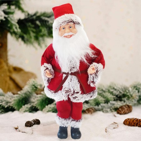 144195 Papá Noel vestido Rojo y Gris 45H con Mecanismo Carillón y Sonidos