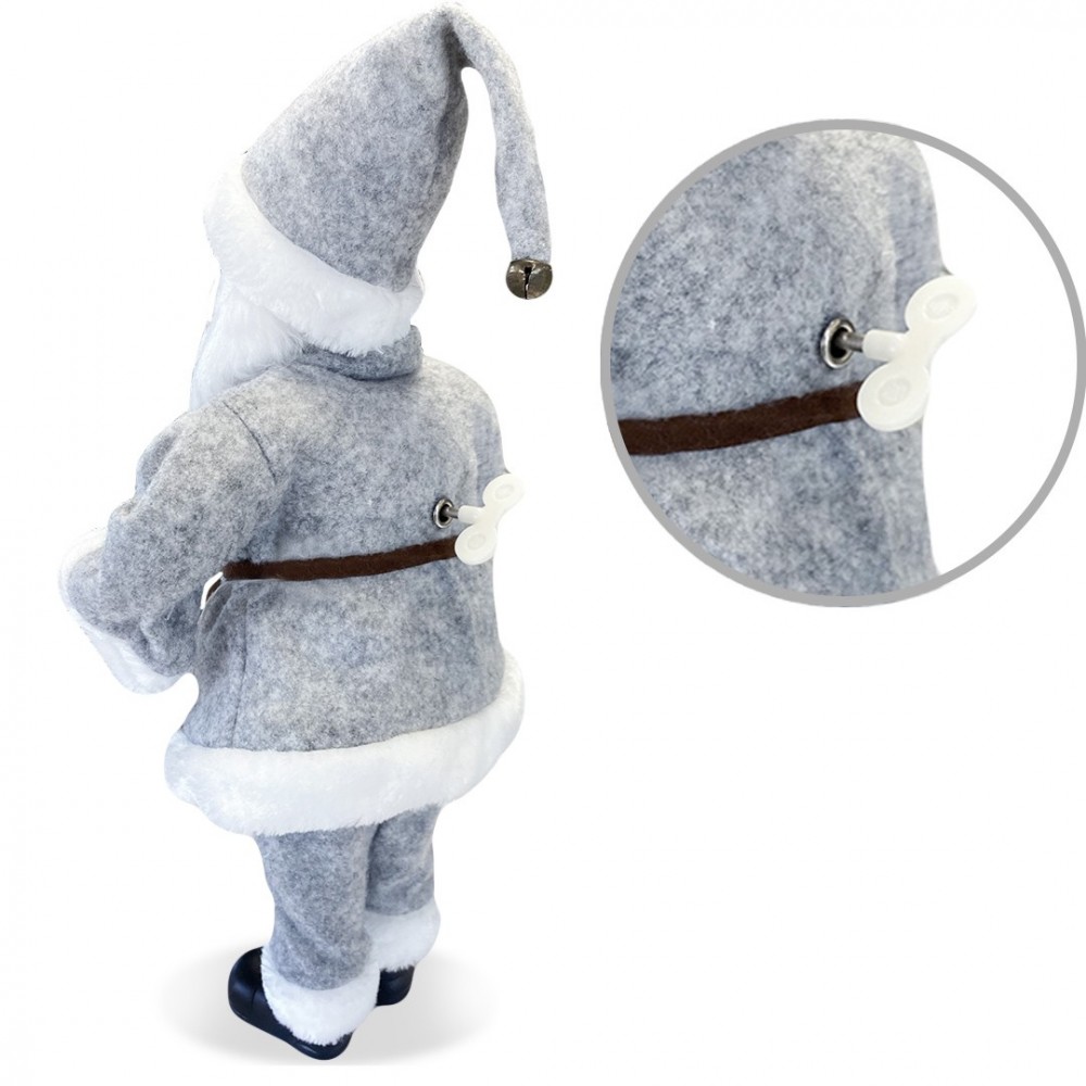 144197 Papá Noel vestido GRIS 45Hcm con...