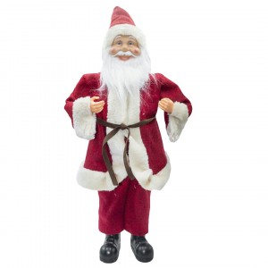 144198 Papá Noel vestido Rojo y Crema Decoración navideña 50H con mini luces
