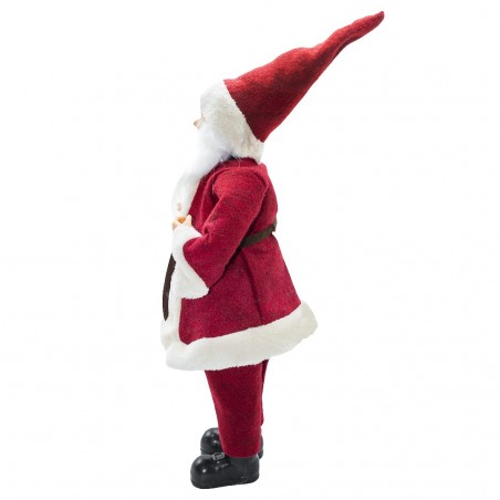 144198 Papá Noel vestido Rojo y Crema Decoración navideña 50H con mini luces
