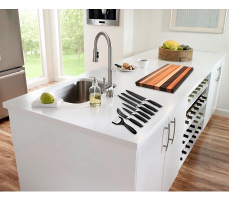 Set 6 cuchillos con revestimiento de cerámica - Color NEGRO RL-BLK6-W mws1790