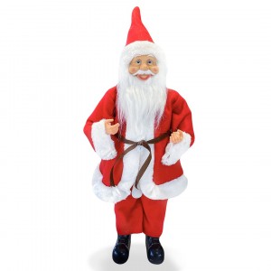 144200 Papá Noel vestido Rojo Decoración Navideña 50H cm con mini luces