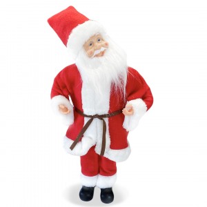 144196 Papá Noel vestido Rojo 45Hcm con Mecanismo Carillón, Sonidos y movimiento