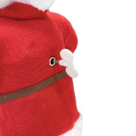 144196 Papá Noel vestido Rojo 45Hcm con Mecanismo Carillón, Sonidos y movimiento