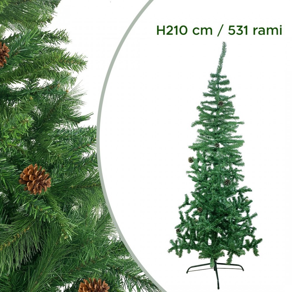 245007 Árbol de Navidad 210Hcm con 531 ramas...